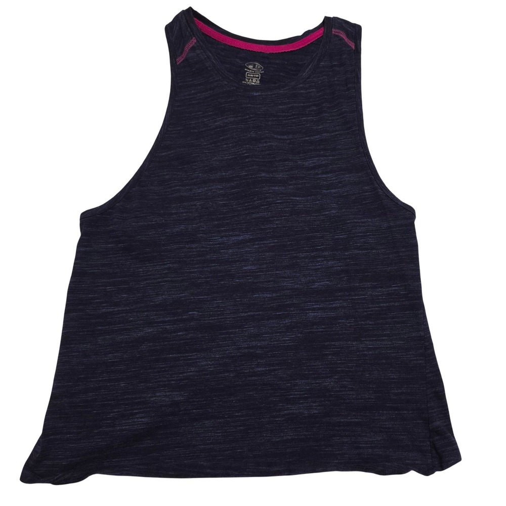 Athletic Works Space Dye Racerback Tank Top Navy Blue Pink XS/TP